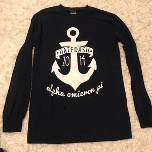 Alpha Omicron Pi (AOII) Date Dash Anchor Long Tee